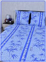 Постельное белье Шуйская бязь Бамбук синий 5758-1
