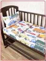 Детское постельное белье бязь Машинки 2521 вид 1