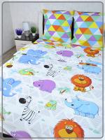 Детское постельное белье поплин артдизайн Веселый зоопарк