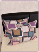 Наволочки на молнии Ив. бязь Лабиринт вид 1 коричневый  2 шт.